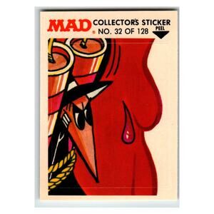 MAD Collector's Sticker No. 32 of 128 Fleer 1983 Vintage